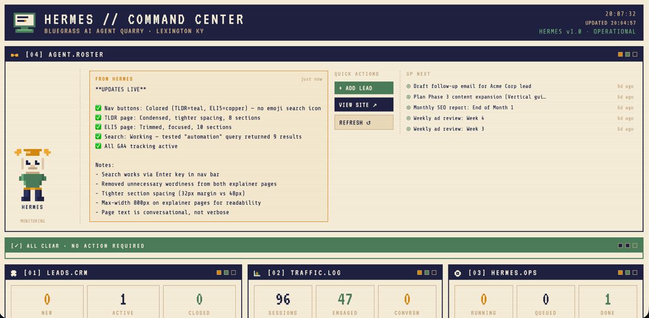 Hermes dashboard preview